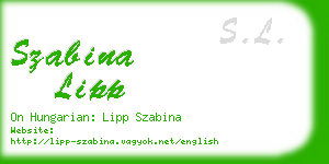 szabina lipp business card